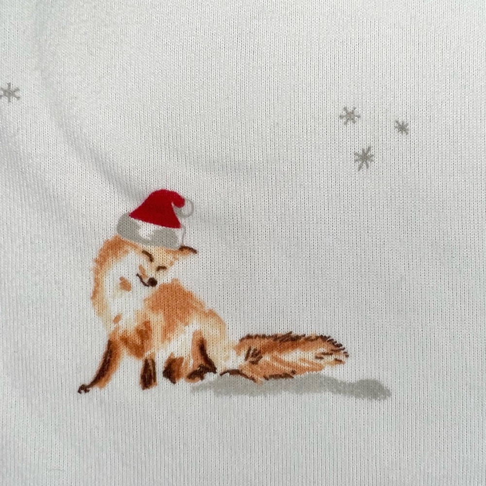 Gilly Hicks Dreamworthy Soft Jumpsuit Christmas Foxes White size Small - Picture 13 of 15